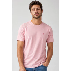 Camiseta Masculina Premium Algodão Polo Wear Rosa Médio