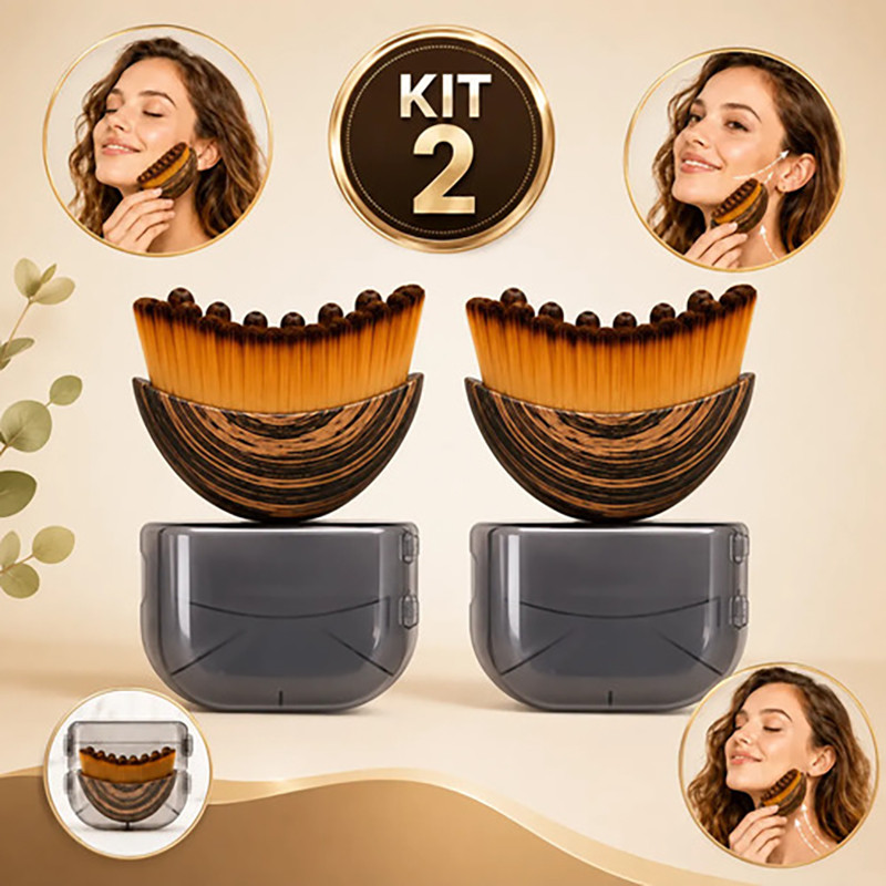 2Pcs Escova De Massagem De Drenagem Linfática Ergonômica Macia Para Contorno Facial E Mandíbula escova lifting facial