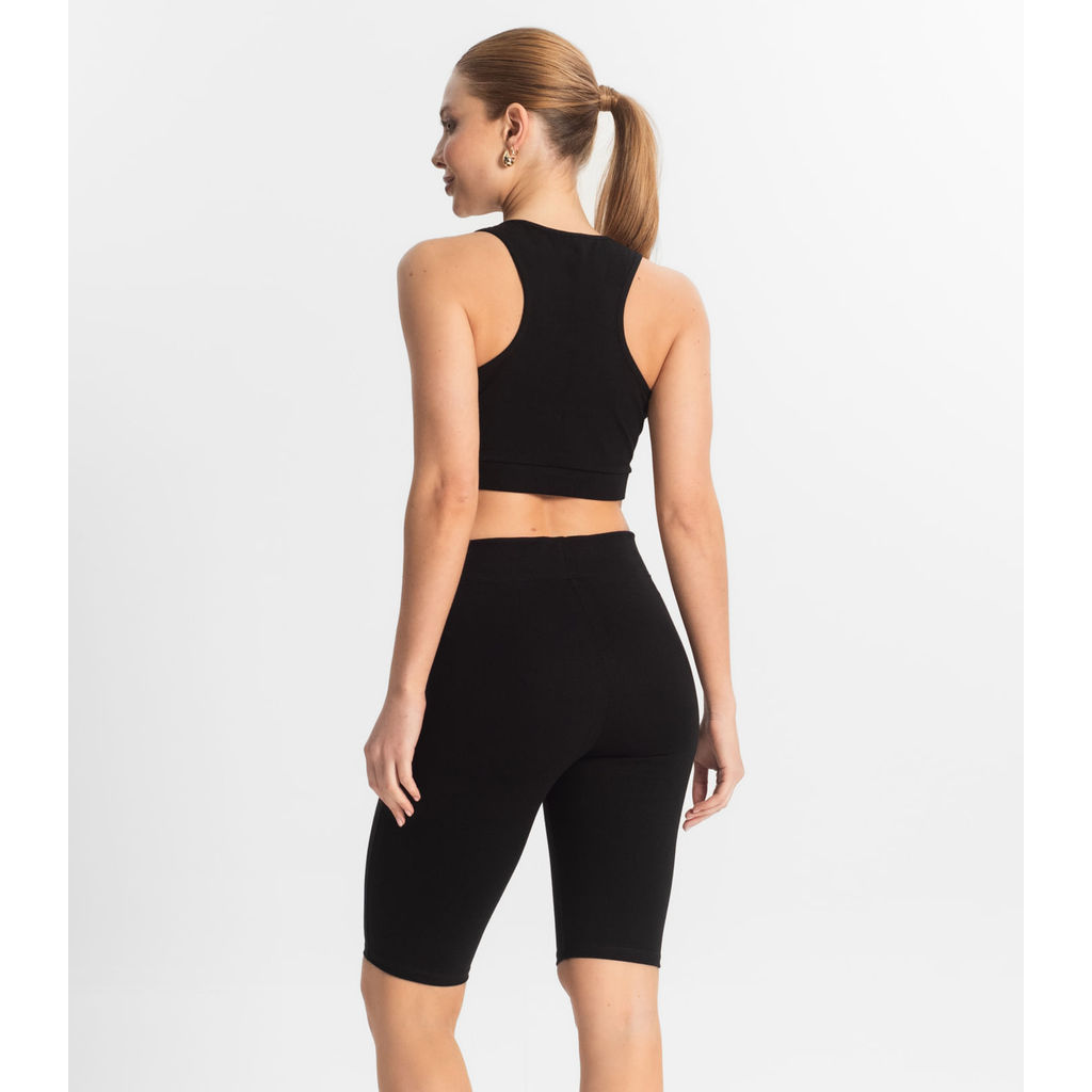 Bermuda Ciclista Feminina em Cotton Pesado Select Preto