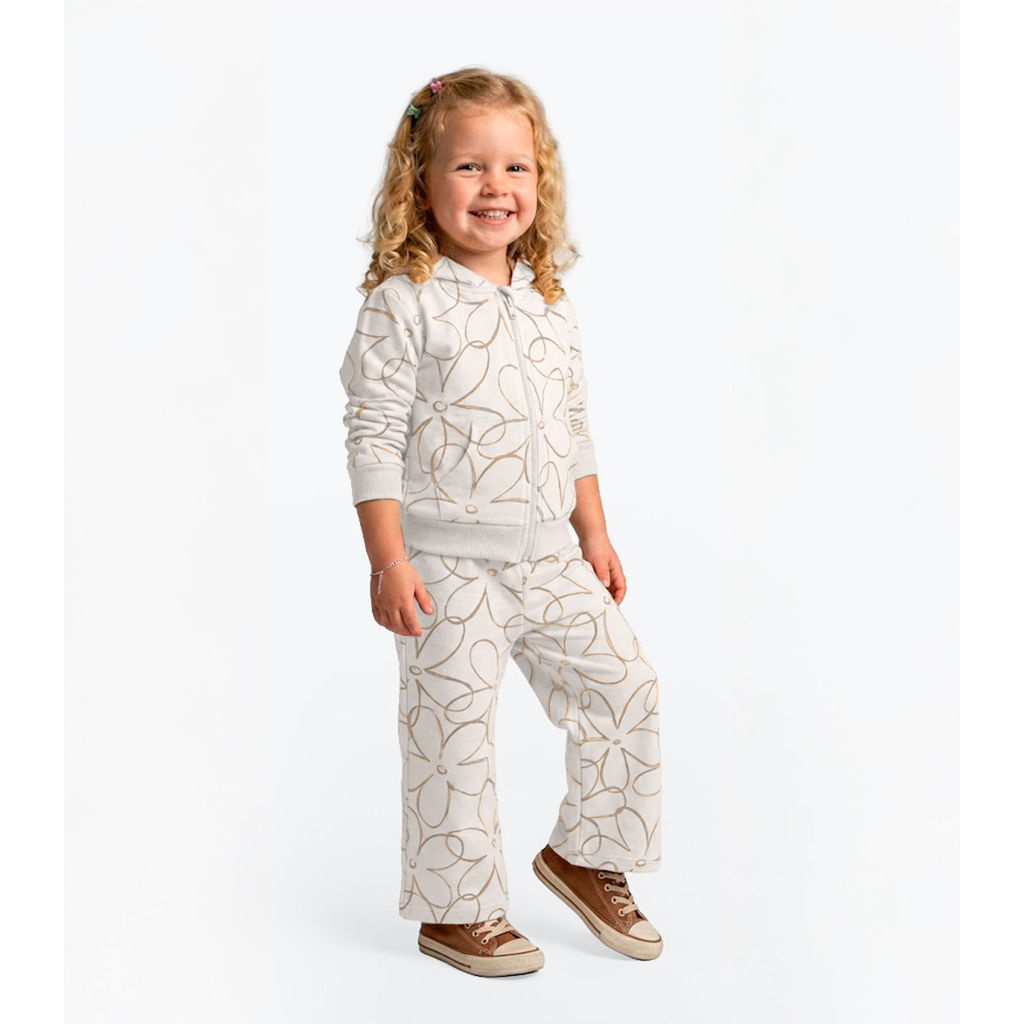 Conjunto Jaqueta com calça Menina Rovi Kids Bege