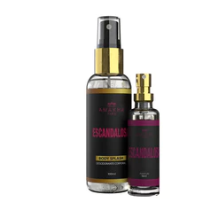 Kit Feminino Escandalosa Amakha Paris com Perfume 15ml + Body Splash 100ml | Chipre Floral Marcante