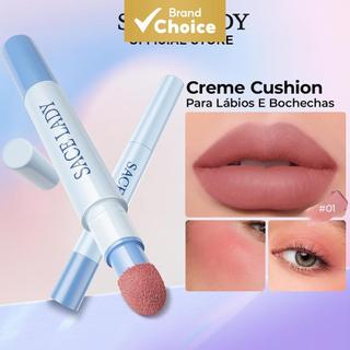 SACE LADY BR Almofada De Ar Batom Veludo Fosco Brilho Labial-Bálsamo Textura Sedosa Maquiagem Não Pegajosa Para Lábios