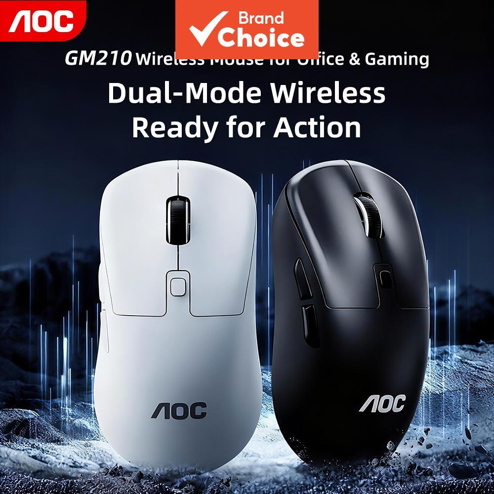 Mouse AOC GM210 com Modo Dual, Recarregável, Sem Fio, Bluetooth, 4 Níveis de DPI, Sensor PAW3212 de Alta Precisão,