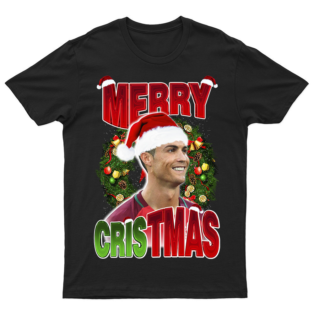 Camiseta CR7 Natal Merry CRIStmas Cristiano Ronaldo Estampa DTF Envio Em Até 4 Horas Envio Relâmpago