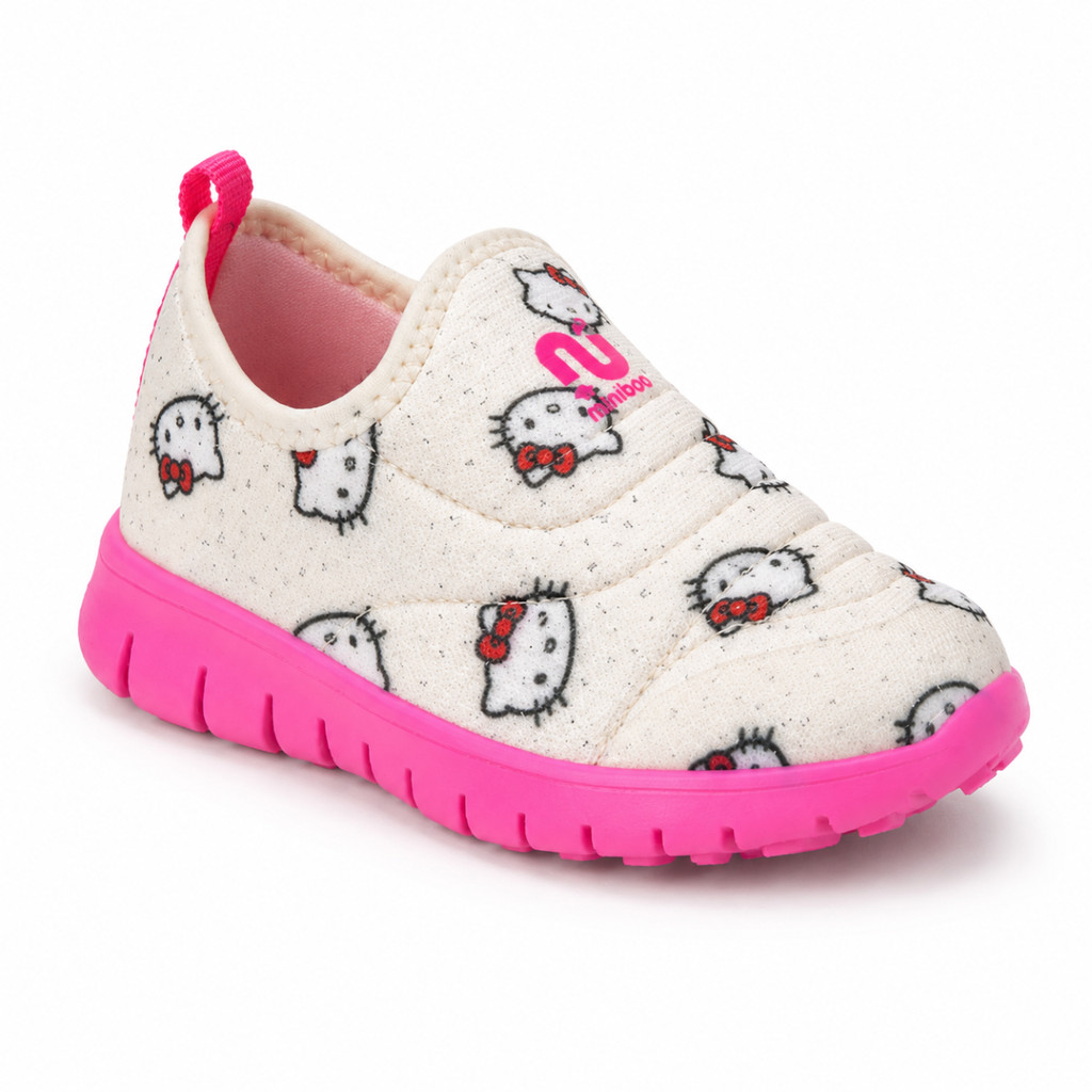 Tênis Infantil Hello Kitty Calce Fácil sem Cadarço Ultra Flex Menina Antiderrapante NovoPé Original