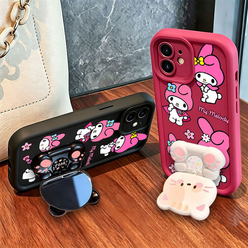 Capa De Telefone De Silicone Fosco Com Suporte Dobrável 3D Para Samsung A17 A07 A56 A36 A55 A54 A16 A15 A14 A05S A51 A52