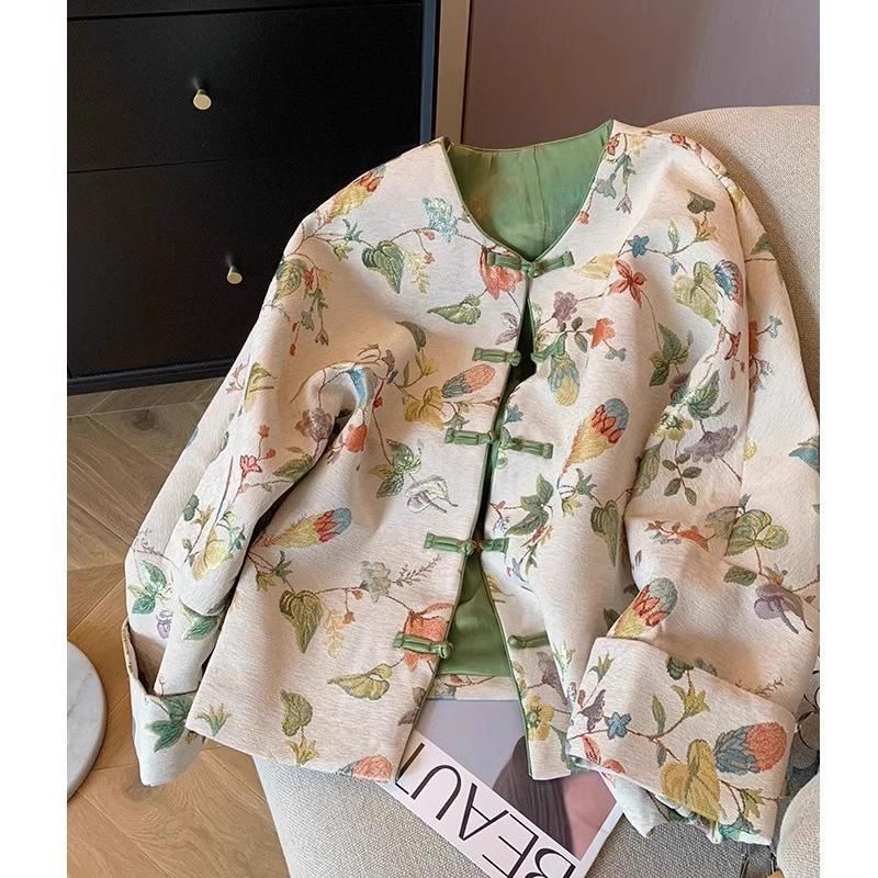 Exportação de comércio exterior roupas femininas de alta qualidade novas roupas femininas chinesas Tang terno estilo chi