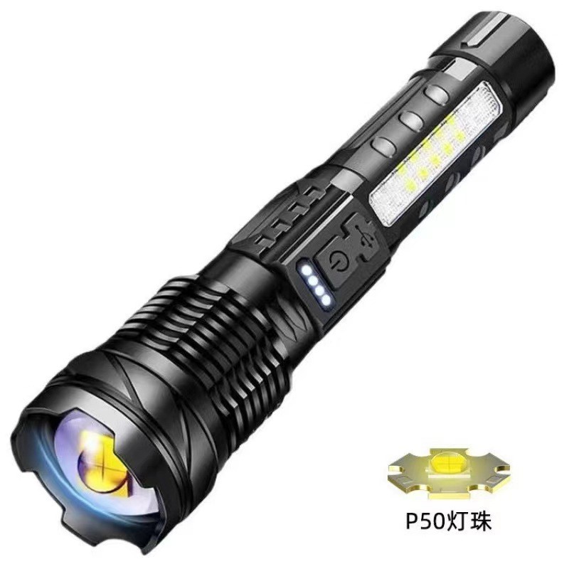 Lanterna Tática LED P50 Recarregável USB
