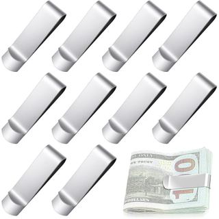 Molain 10Pack Clipe de Dinheiro em Aço Inoxidável, Clipe de Dinheiro Metálico Preto Fino, Porta-Cartões de Crédito, Cart