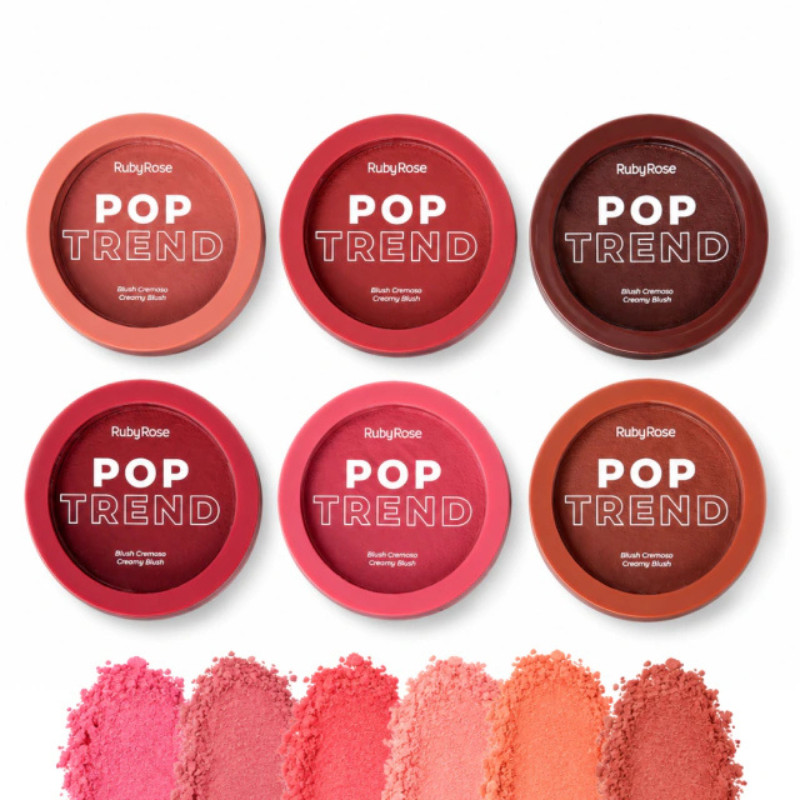 Blush Cremoso Pop Trend by Ruby Rose - Efeito Aveludado