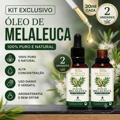 KIT 2 Unidades de Óleo Essencial De Melaleuca 100% Puro (tea Tree) 30ml