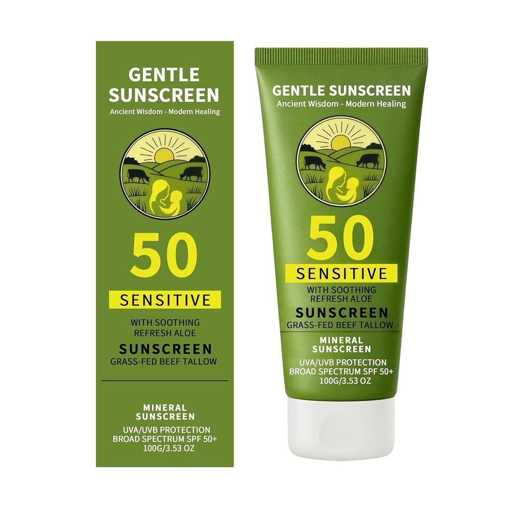 Protetor Solar Suave com Manteiga de Karité SPF50+++ - Proteção de amplo espectro UVA/UVB, nutre rosto e corpo, contém m