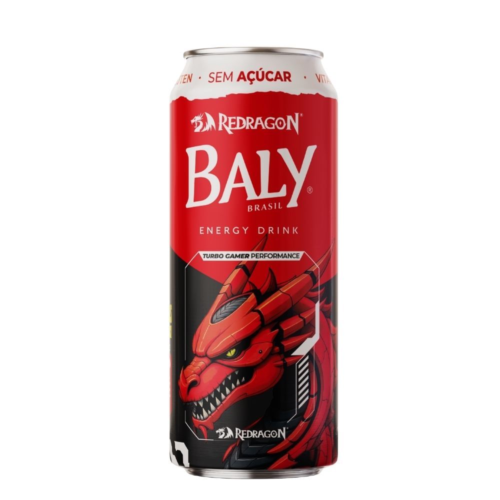 Energético Baly Energy Drink Redragon Turbo Gamer Perfomance Sem Açucar 473ml