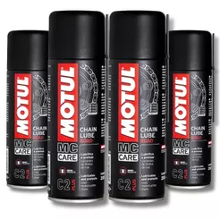 KIT COM 4 LUBRIFICANTES CORRENTE MOTO BIKE MOTUL C2 CHAIN LUBE ROAD 200ML