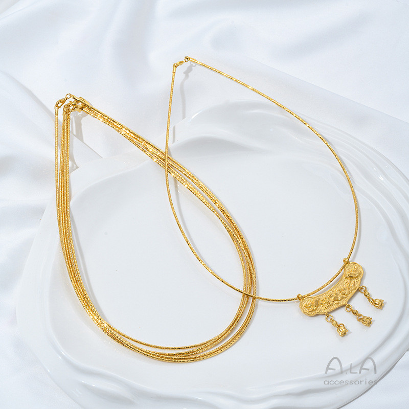 Longo Fade vietnã areia ouro acessórios forte cor retenção colar loja de ouro mesmo colar espessura 1.5mm colar de ouro