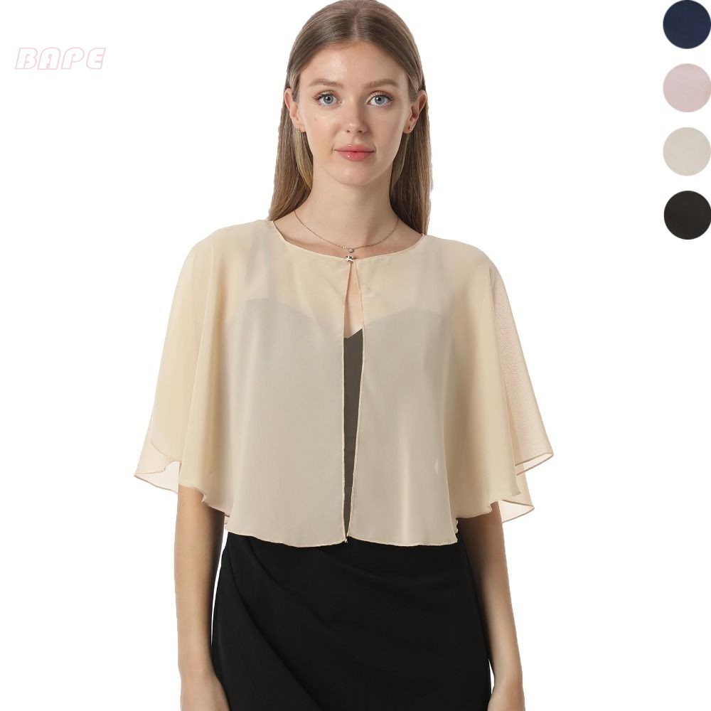 Xale De Chiffon – Acessório Leve De Dama De Honra De Casamento Vintage