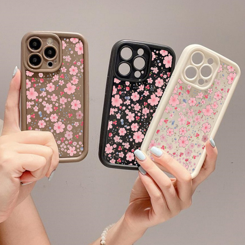 Cereja Sakura Flores Capa De Telefone Macia Para Samsung Galaxy A17 A07 A14 A25 A54 A56 A36 A26 A24 A14 A15 A12 A16 A34 