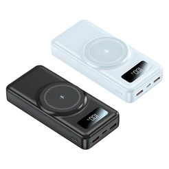 Carregador Portátil 20000mAh ANJGG Powerbank com Fio e Indução