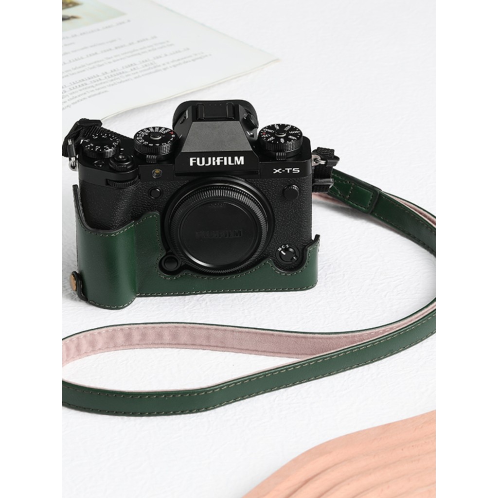 Bolsa para câmera Fuji XT5 XS10 XT30 XT4 XT20 XT30 Capa de couro de segunda geração Base protetora Caso Retro