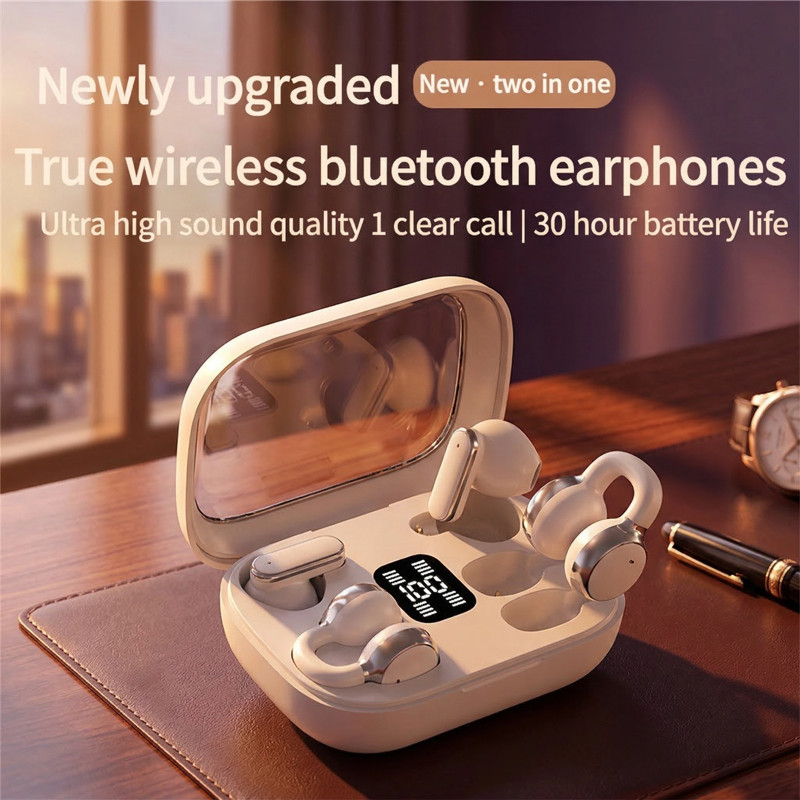Bluetooth 5.4 Fones De Ouvido Sem Fio TWS Estéreo Alta Fidelidade Som Com Cancelamento De Ruído Intra-Auriculares Displa