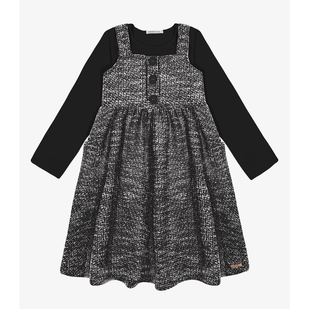 Conjunto Vestido com Blusa Menina Trick Nick Preto