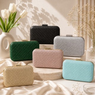 Bolsa Clutch Feminina Luxo Festa Glitter Brilhante Carteira de Mão Casamento Madrinha Formatura Luxo Elegante Eventos