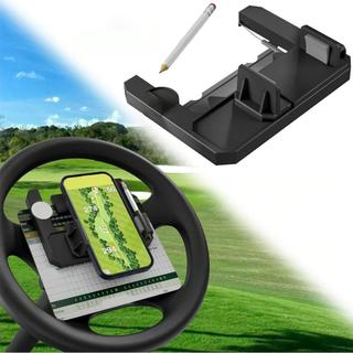 housespace.br Suporte para telefone no volante do carrinho com suporte para caneta com slot para cartão de pontuação