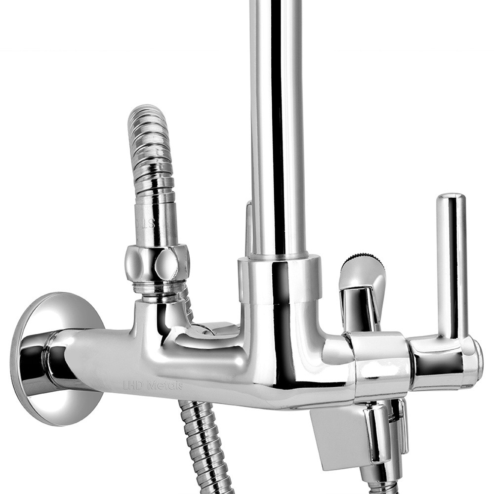 Torneira Cozinha Parede Gourmet Multifuncional Com Ducha 1/4 Volta Metal Cromado Varanda — imagem 2 de 2