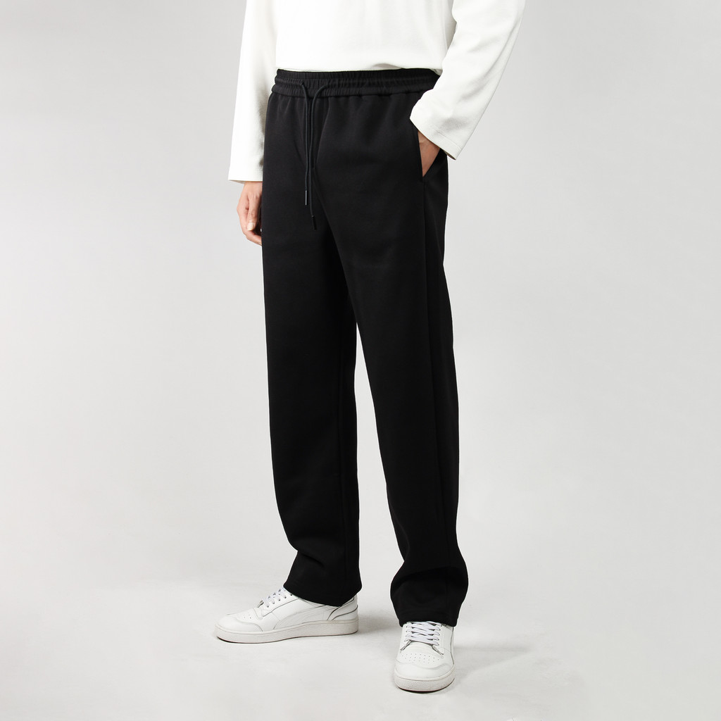 Calças casuais de perna reta masculinas High-End Drape primavera verão roupas calças pretas masculinas soltas cinza novo