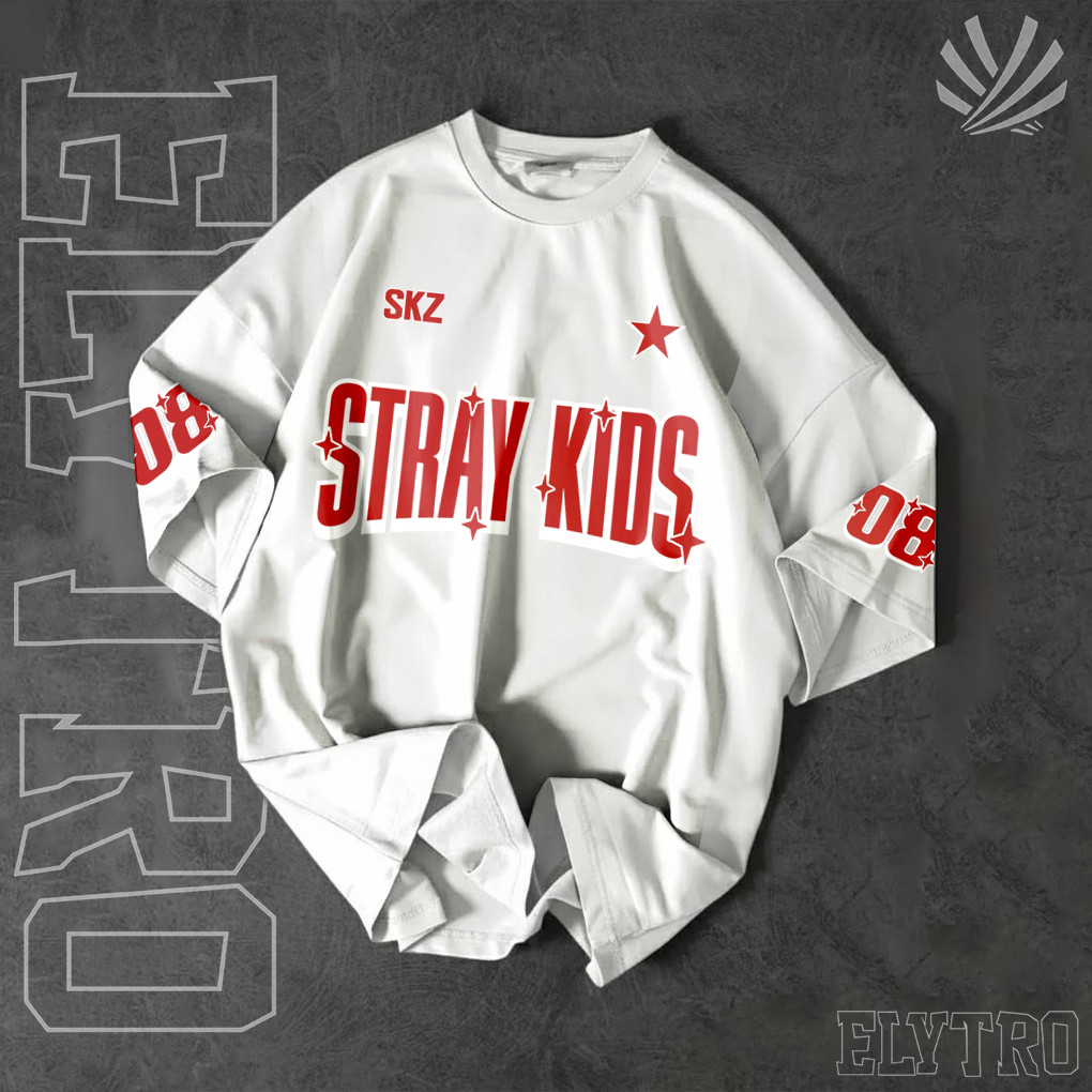 Camiseta Oversized Stray Kids Streetwear Harajuku Aesthetic Camisa