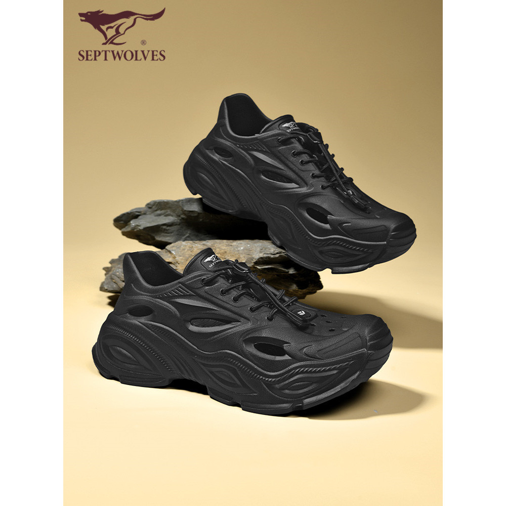 Qipi lobo sandálias masculinas Anti-deslizamento desodorante 2026 novo estilo Shuoxi sapatos buraco de coco sola macia A
