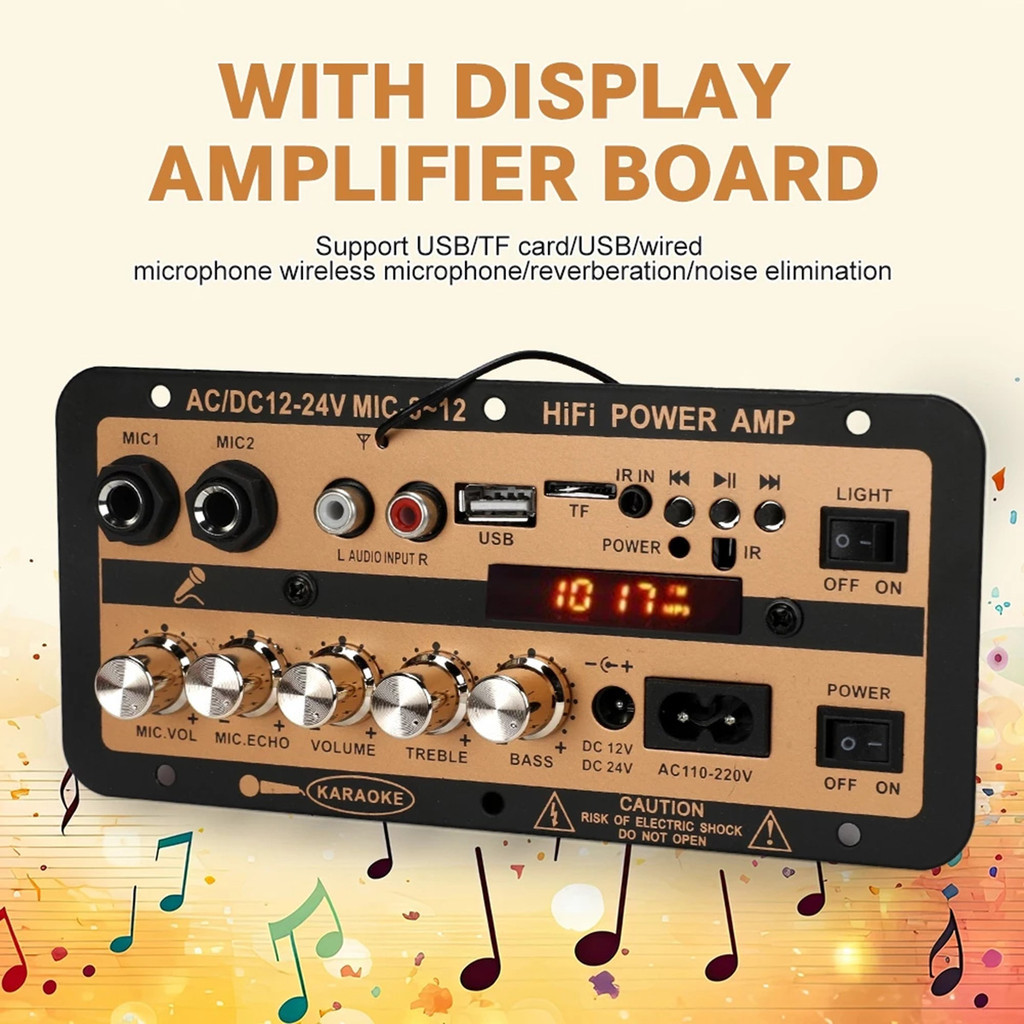 BOMGE AC 220V 12V 24V Digital Bluetooth Placa Estéreo Subwoofer Amplificadores Para Alto-Falante De 8-12 Polegada