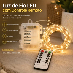 Luzes De Fio De Cobre 5-30M 50-300LED Bateria À Prova D'água Remota 8 Modos De Decoração Interna E Externa