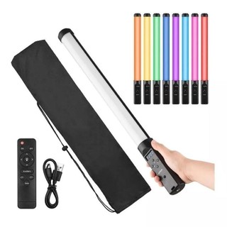 Bastão De Led portátil profissional iluminação Luz Rgb E Branco Preenchimento Foto Com Controle