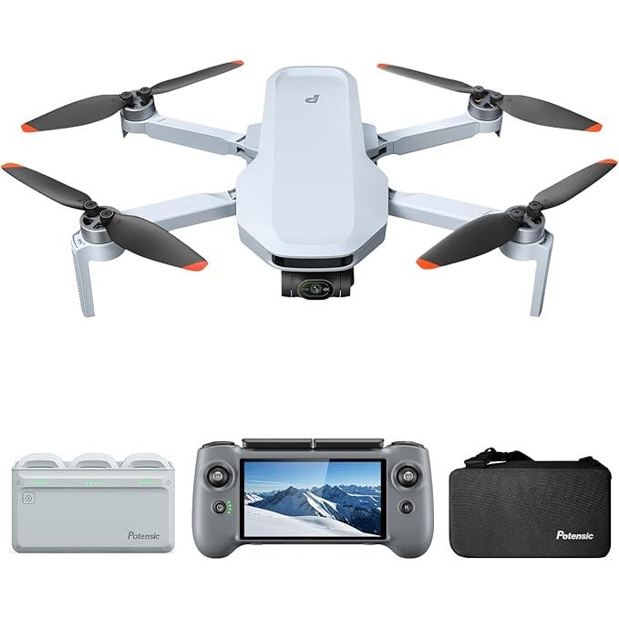 Potensic ATOM 2 DronE Câmera, Vídeo 4K HDR, Foto 8K, Gimbal 3 Eixos, Transmissão 10KM, Rastreamento AI, Vertical