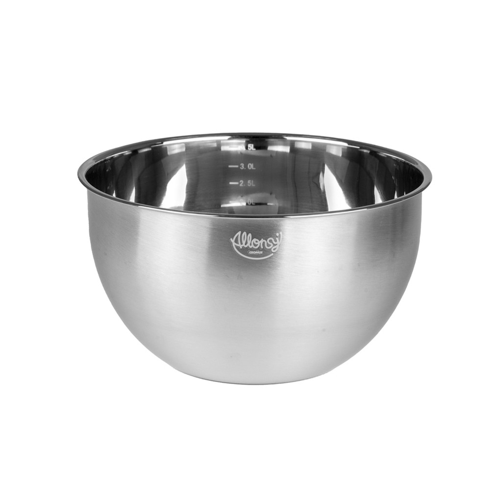 Bowl tigela aço inox prata 3,5l multiuso com medidas cromus 1 unidade
