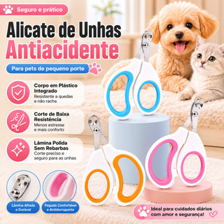 Cortador de Unhas para Gato com Corte Preciso em Aço Inoxidável para Filhotes Coelhos Roedores e Aves Tesoura Pet