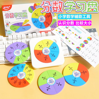 Dispositivo de aprendizagem de fração matemática, escola primária, placa de fração de terceira série, Tablet, círculo e 