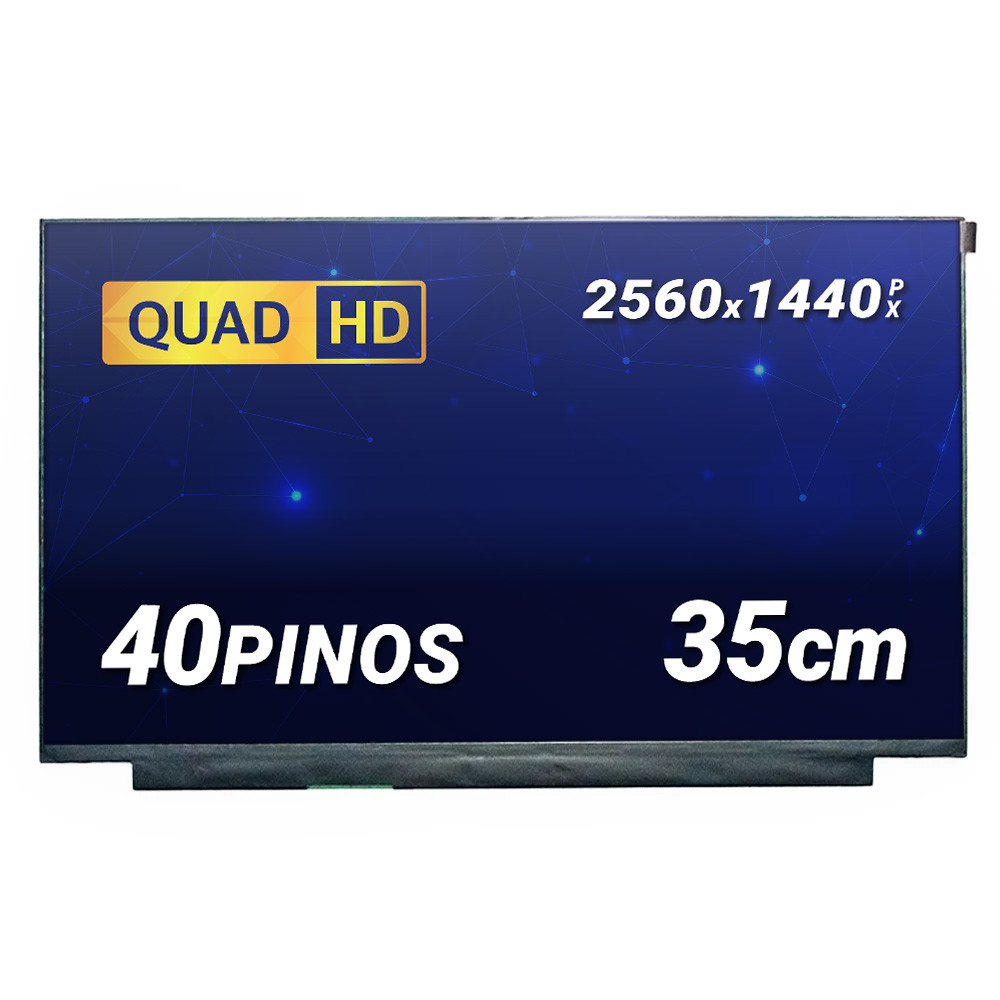Tela para Notebook Part Number NE156QHM-NX1 15.6" QHD 40 Pinos Fosca