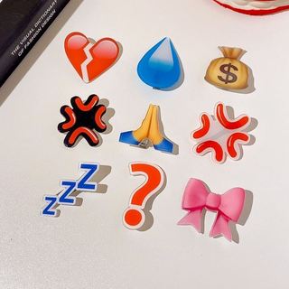 Grande Wordless suor gota grampo de cabelo suor soja emoji Hairpin suor volta cabeça clipe lateral franja clipe cocar