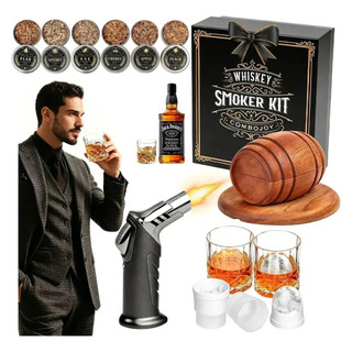 Defumador Para Whisky E Coqueteis Com Mini Maçarico Preto