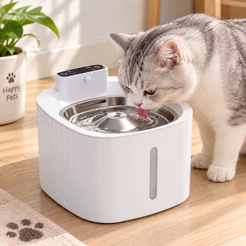 Bebedouro Automático Pet Sem Fio com Sensor Inteligente – Filtro e Bomba Silenciosa para Gatos e Cães