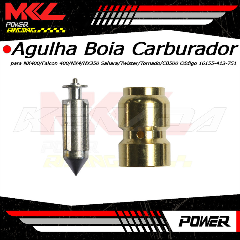 Agulha Da Boia Com Sede Carburador NX Falcon 400 NX4 Sahara 350 Twister Tornado CB500 Viton 16155-413-751