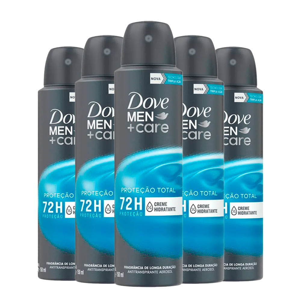 Kit Desodorante Aerosol Dove Cuidado Total 150ml - 5 unidades