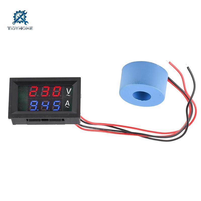 FFBR AC 50-500V Digital LCD Voltímetro Amperímetro 10A 50A 100A 220V Medidor De Corrente De Tensão Testador Detector Tra