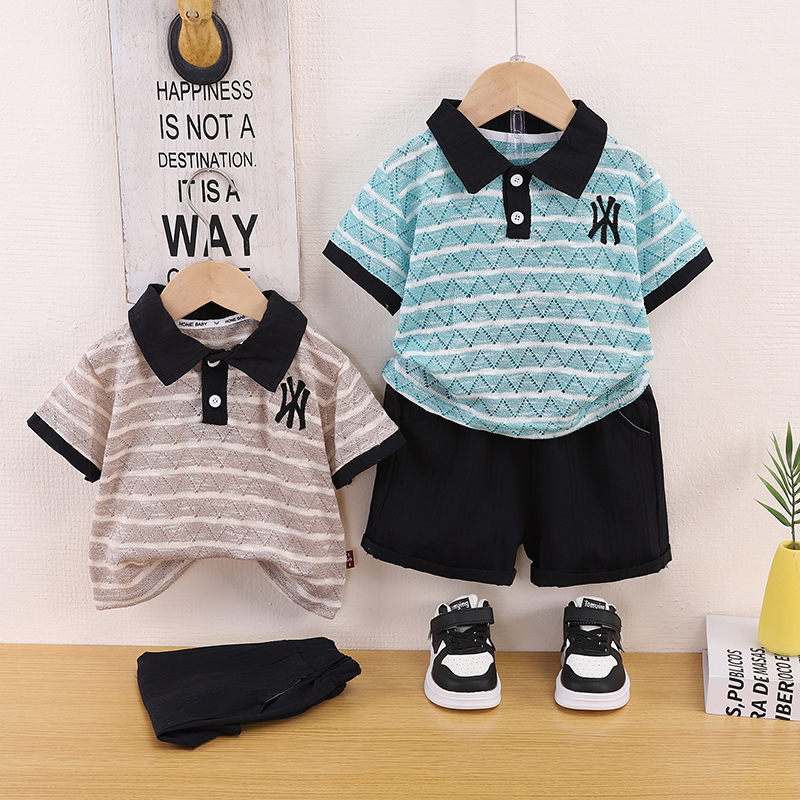 Verão Crianças Meninos Meninas Conjuntos De Roupas Camiseta Shorts 2 Pçs/Sets Criança Lazer Esporte Ternos Bebê Algodão 