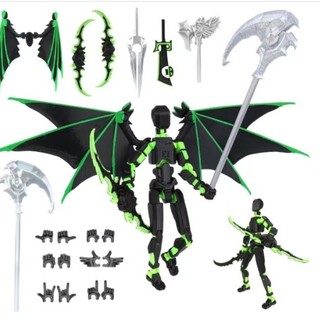(Montagem Completa) Conjunto De Bonecos De Ação t13 , Manequim 13 , Robô Articulado Com Asas De Demônio Titan Acessórios