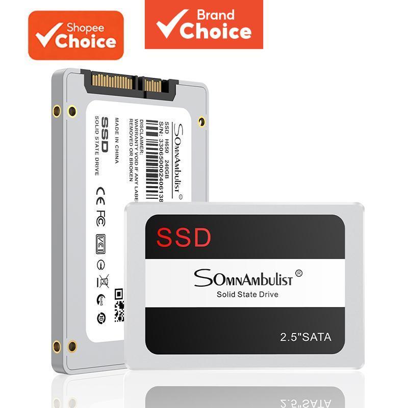 Sonâmbulo 256GB SSD 2,5 SATA III Disco Rígido Interno para Notebook PC Desktop Armazenamento de Alta Velocidade