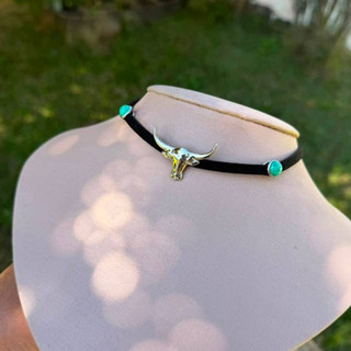 Colares Chokers Femininas Moda Country Com Turquesa Varios Modelos Moda Cowgirl