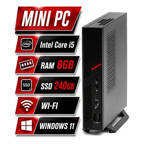Computador Mini Pc I5 8gb Ram 240gb Ssd Hdmi Wifi Win11 127/220v